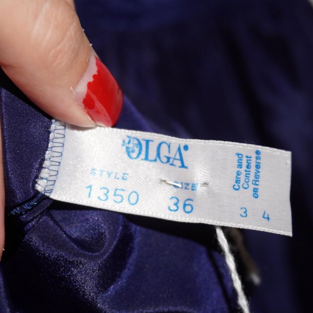 Olga Women's Blue and Navy Dress - Picture 8 of 8